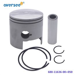 688-11636 Piston Kit 688-11605 Piston Ring 050 Parts For Yamaha Outboard Motor 2T 75HP 85HP 90HP Parsun T85 Oversize 050
