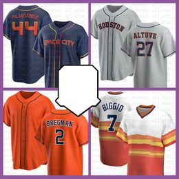 Houston Baseball Jersey Jose Altuve Yordan Alvarez Craig Biggio Alex Bregman Nolan Ryan Jeff Bagwell Justin Verlander Carlos Correa Yuli Gurriel Martin Maldonado