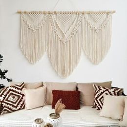 Tapestries Large Wall Hanging Macrame Tapestry Home Decorative Curtain Hand Woven Bohemian Cotton Wedding BackgroundTapestries TapestriesTap