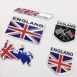 Car Stickers Automobile Motorcycle Exterior Accessories Great Britain UK United Kingdom England National Flag Aluminium Alloy