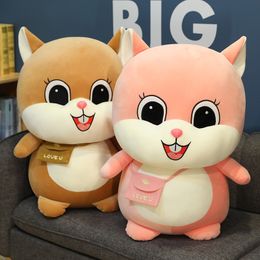 Creative Gift Backpack Squirrel Plush Toy Couple Wedding Doll Cartoon Pillow