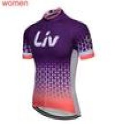 2021 Summer Womens Liv Team Bike Bike Cycling de mangas cortas Camisetas de bicicleta de jersey Tops transpirables S21012606