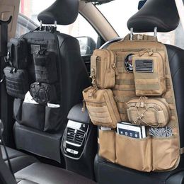 Car Organiser Rear Seat Storage Hanging Bag Multi-pockets Waterproof Molle Tactical Pouch Outdoor Travel Camping Accessories