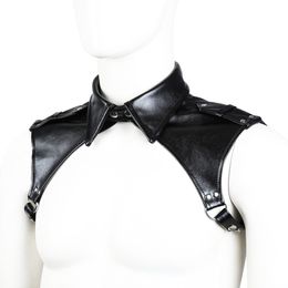 Faux Leather Adjustable Men Body Chest Harness Lapel Bondage Costume Hot sexyy BDSM bondage Exotic Adult Mens Lingerie