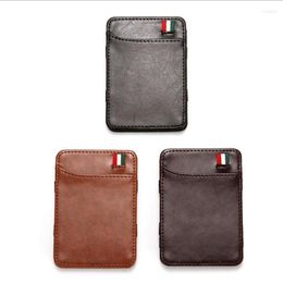 Card Holders Fashion Men Slim Wallet Male Ultra Thin Short Magic Money Cash Holder Purse Business CoverCard