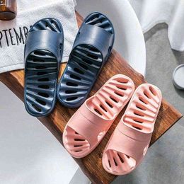 Summer Home Slippers Bathroom Bath Leaking Slippers Women's Sandals Hollow Mute EVA Slippers J220716