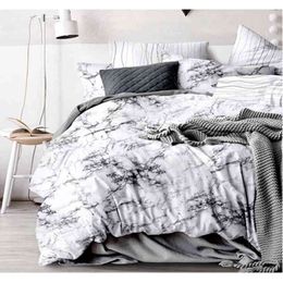 Hot Selling Bedding Stone Pattern Simple Plain Color Quilt Cover Pillow Case No Bed Sheet Set