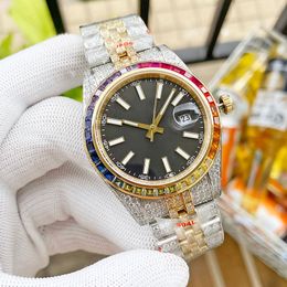 Diamond Mens Watch Automatic Mechanical Watches 41mm Sapphire Waterproof Wristwatch Fashion Designer Wristwatches Montre De Luxe Stainless Steel