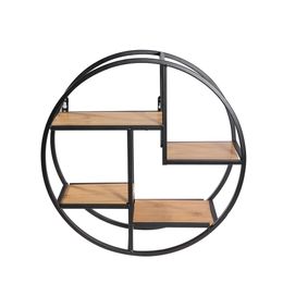 Wall Mounted Iron Shelf Round Floating Shelf Wall Storage Holder and Rack Shelf for Pantry Living Room Bedroom Kitchen Entryway T200413