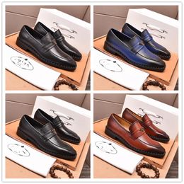 A1 Luxury Designer Men's Loafers Double Monk Strap Shoes Genuine Leather Dress Shoes Black Brown Office Wedding Men Casual Shoe Size 38-45