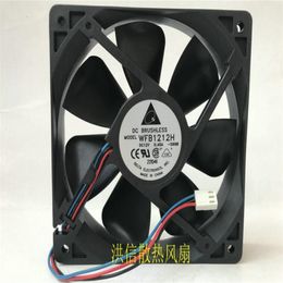 Wholesale fan: original Delta 12025 WFB1212H 12V 0.45A 12cm 120*25MM three-wire chassis cooling fan