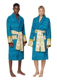 Mens Luxury classic cotton bathrobe men and women brand sleepwear kimono warm bath robes home wear unisex bathrobes 22