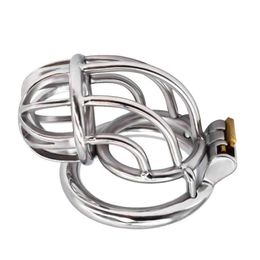 Ergonomic Stainless Steel Stealth Lock Male Chastity Device Cock Cage Fetish Virginity Penis Lock Cock Ring Chastity Belt S056