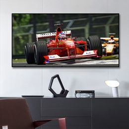 F1 Car Racing Poster Canvas Painting Print Hoom Decor Wall Art Picture For Living Room Home Decoration Frameless