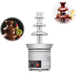 110V 220V Electric Chocolate Fountain Commercial Stainless Steel 4/5/6/7 Tiers Chocolates Waterfall Machine Melting Warming Machine