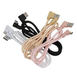 90 Degree Fast Charge Data Cables Type-C Micro USB C Cable For Samsung Huawei Xiaomi Android Mobile Phone Wire Cord