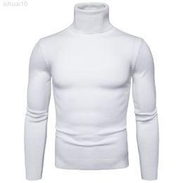 Mens Turtle Neck Sweaters 2022 Winter Men Long Sleeve Sweaters Outfit Fashion Round Neck Sweater Slim Fit Sweaters Sweater Top L220801