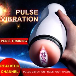 Masturbation Cup 10 Frequency Pulse Vibration Pronunciation Smart Multi-frequency sexy Toy For Men