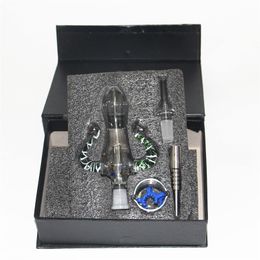 Glass Nectar pipe set 14mm Glass water smoking hookah with Titanium nail quartz tip dab dish