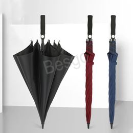 Business Golf Umbrellas Adult Pongee Parasol Long Straight Handle Umbrella Sun Protection Windproof Sunny Rainy Umbrella BH6829 WLY