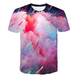 Men's T-Shirts 2022 Fashion T-Shirt For Men 3D Printed Starry Sky Short Sleeve Summer Loose Large O-Neck Shirt Casual Street T