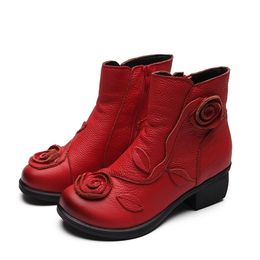 Plus Size 3542 Ylqp NEW Autumn Winter Women Boots Side Zipper Thick Heel Boots Shoes Woman Ankle Martin Boots botas mujer 201105