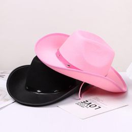 Berets Creative Adult Fancy Dress Polyester Western Wild West Cap Cowgirl Studded Cowboy HatBerets