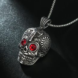 Pendant Necklaces Men's Red Eye Stainless Steel Necklace 2022 Gothic Trend Electric Music Party Jewelry Wearing Cool Youth Gift PendantP