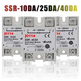 single relay UK - ssr-10 25  40da dc control ac white shell single phase solid state relay without plastic cover