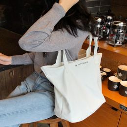 Evening Bags High Quality Ladies Handbags Canvas Tote Bag Cotton Shopping Travel Women Eco Reusable Shoulder Shopper CapacityEvening