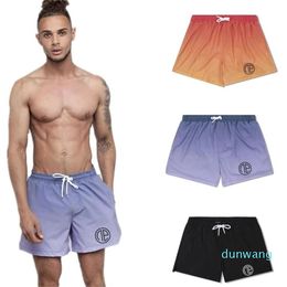 Men's Shorts Men Gradient Light Weight Thin Short PantsRunning Squat Fitness MenGYMs Wear Quick-drying Drawstring ShortsjoggingMen's