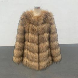 HJQJLJLS 2022 Winter New Women Thick Warm Fluffy Faux Raccoon Dog Fur Coat Female Full-sleeve Fake Fur Jacket Long LJLS125 T220716