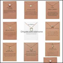 Pendant Necklaces Pendants Jewelry Wholesale Minimalist Women Geometric Necklace Mti Design Fashion Card Drop Delivery 2021 Tcx8N