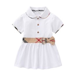 Baby Girl Dress For Girl Short Sleeve Dress For Kids Summer Preppy Style Girls Clothing 1 2 3 4 5 6 Year