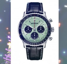 2022 Three Eyes quartz big mens time clock watches stopwatch 45mm leather belt Elegant Classic Luxurious Popular Crystal Mirror Fashion Wristwatch montre de luxe