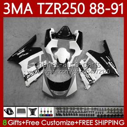 MOTO Bodywork For YAMAHA TZR250 Black grey TZR 250 TZR-250 R RS RR 1988 1989 1990 1991 Body 115No.105 TZR250-R TZR250RR 88-91 YPVS 3MA TZR250R 88 89 90 91 OEM Fairing Kit