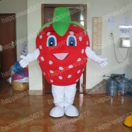 Performance Red Strawberry Mascot Costumes Christmas Cartoon Character Outfits Suit Birthday Party Halloween Outdoor Outfit Suit