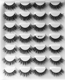 Thick Multilayer Crisscross False Eyelashes Extensions Soft and Vivid Reusable Handmade Curly Fake Lashes Full Strip Messy Easy to Wear 10 Models DHL