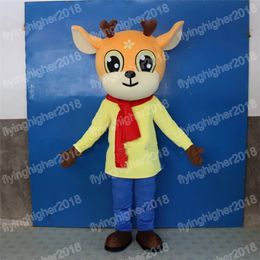 Halloween Sika Deer Mascot Costume Cartoon Anime theme character Carnival Adult Unisex Dress Christmas Birthday Party Outdoor Outfit