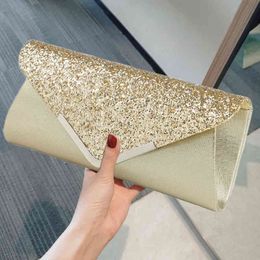 Evening Bags Luxury Women Stylish Handbags Glitter Envelope Clutch Purse Evening Party Bag Gift Small Bags for Women Evening Bag lady Bag 220328