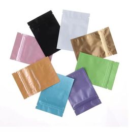 Plastic Self Sealing Zipper Bag Aluminium Foil Food Snack Package Reuseable Packing Pouch Smell Proof Storage Bags packaging