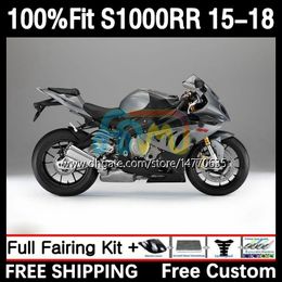 Injection Mould Fairings For BMW S 1000RR 1000 RR S1000-RR 2015-2018 Bodywork 3DH.67 S1000 RR S1000RR 15 16 17 18 S-1000RR 2015 2016 2017 2018 OEM Bodys Kit grey black