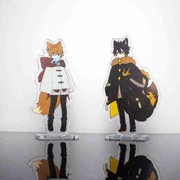 Childe Genshin Impact Figures Ganyu Character Cute Genshin Acrylic Stand Model Plate Desk Decor Standing Sign Great Fans Gifts AA220318