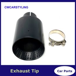 1 Pcs Universal Exhaust Black Stainless Steel Exhaust Muffler Tip Tailpipe Oblique Customised Size For Any Cars