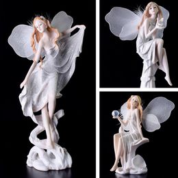 Decorative Objects & Figurines European Flower Fairy Beauty Angel Ornament Resin Household Girl Wedding Gift Home Decoration Accessories Dec