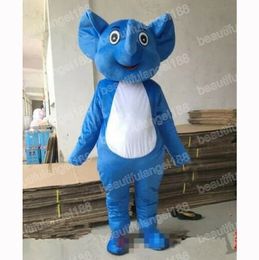 Halloween Blue Elephant Mascot Costume Cartoon Theme Character Carnival Unisex Adults Outfit Christmas Party Outfit Suit
