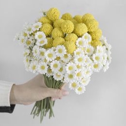 Decorative Flowers & Wreaths Bunch Of Chamomile Home Decor Imitation White Daisy Fake Flower Wall Christmas Decorations Vases Modern