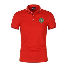 Morocco Mens Clothing Polo Shirts Man Summer Casual Anti-Wrinkle And Anti-Pilling 45% Cotton 55% Polyester Anti-Shrink 220702