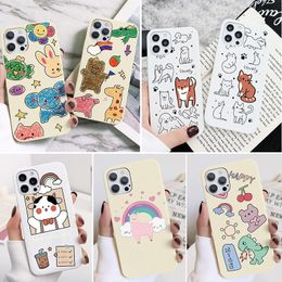 Cartoon Hund Tier TPU Fällen Für Xiaomi 11T Mi 11 10T CC9E Redmi Hinweis 5 7 8 8T 9 9S 10 9T Pro Max Lite Poco M3 X3 F3 9C NFC Funda