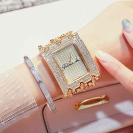 Women Watch Digner Brand Luxury Quartz Diamond Gold Watch Square Ladi Wrist Watch Female Clock For Girl Damhorloge
